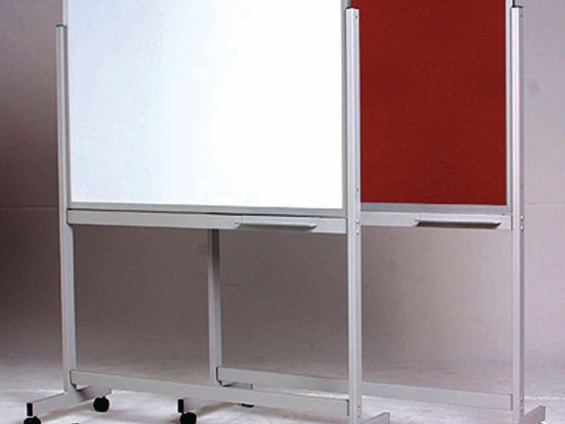 Porcelain Whiteboard – Double Sided Mobile Whiteboard On Stand