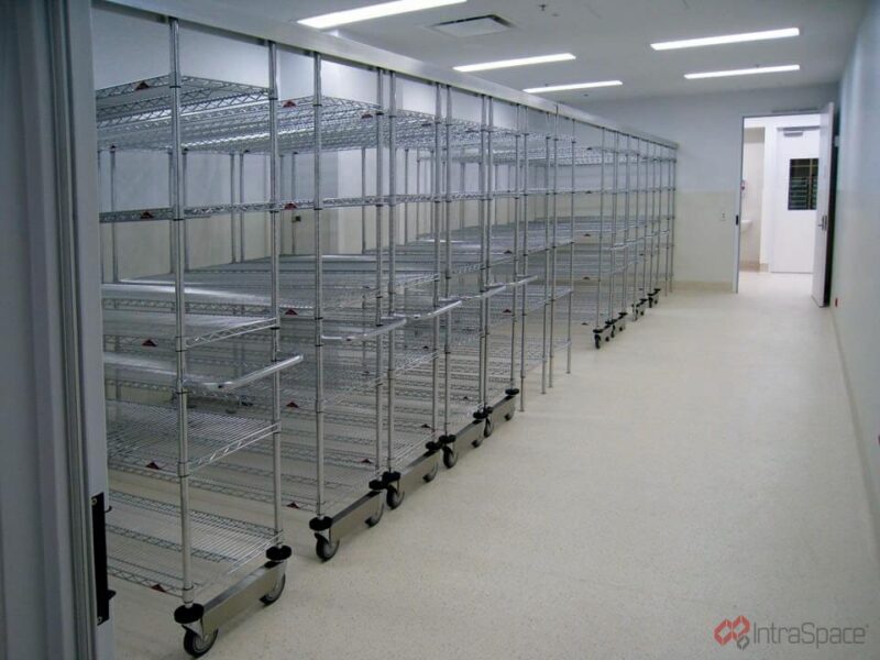 IntraMed Overhead Track Wire Shelving