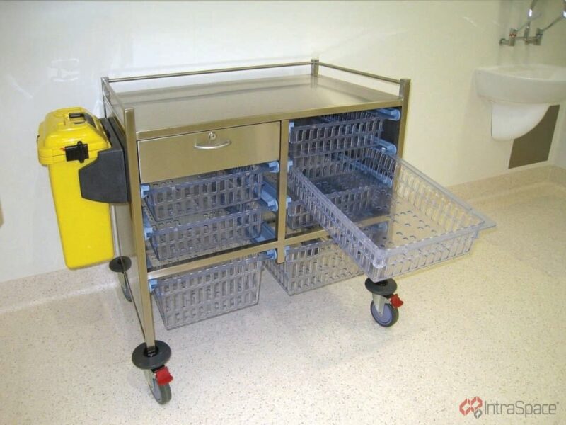 Two Section Stainless Steel Trolley