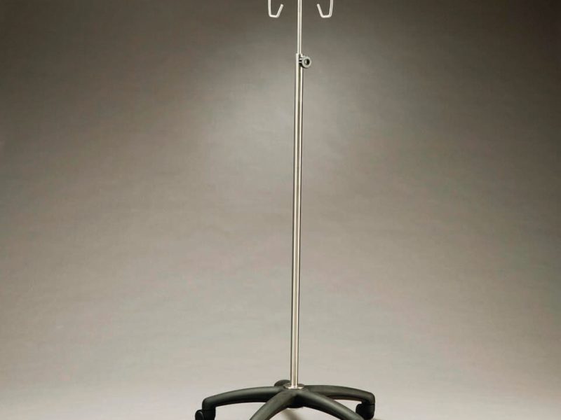 IV Stand Mobile with Nylon Base – 2 Hook