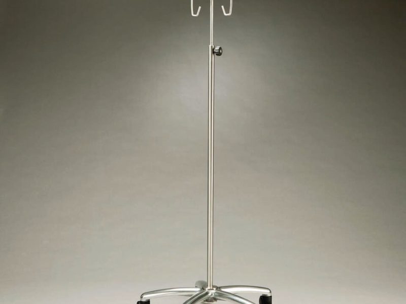 IV Stand Mobile with Alloy Base – 2 Hook