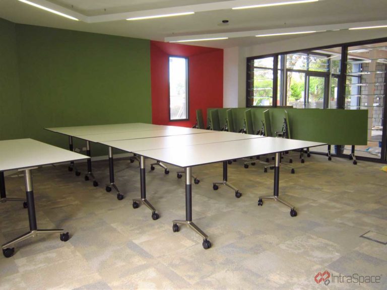 Interior photo of tables for Mentone Grammar as supplied by IntraSpace.