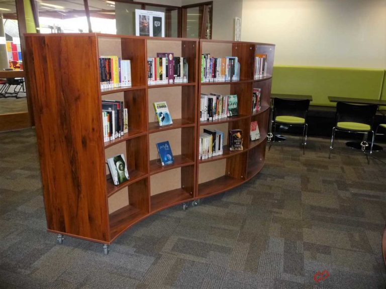 IntraSpace Wave Shelving for Suzanne Cory High School.