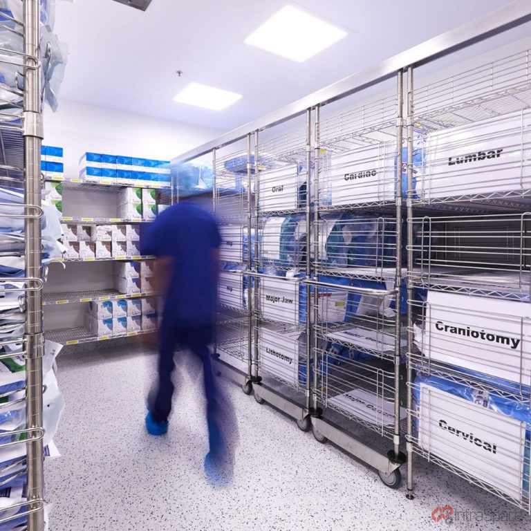 IntraMed Wire Shelving for Calvary Adelaide Hospital.