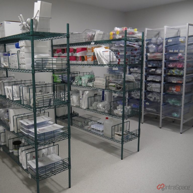 Epoxy Shelving for Gosford Hospital supplied by IntraSpace.