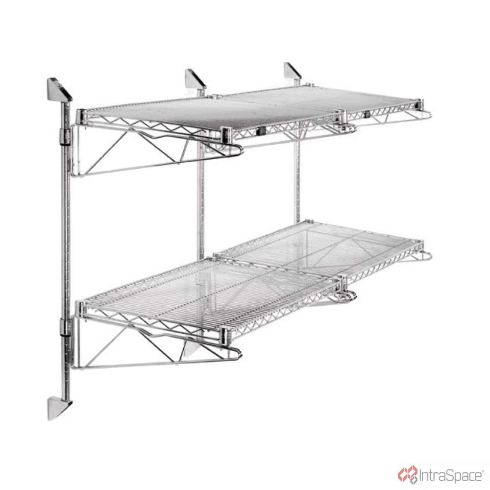 Post Wire Wall Shelves Intraspace, Chrome Wire Wall Shelving