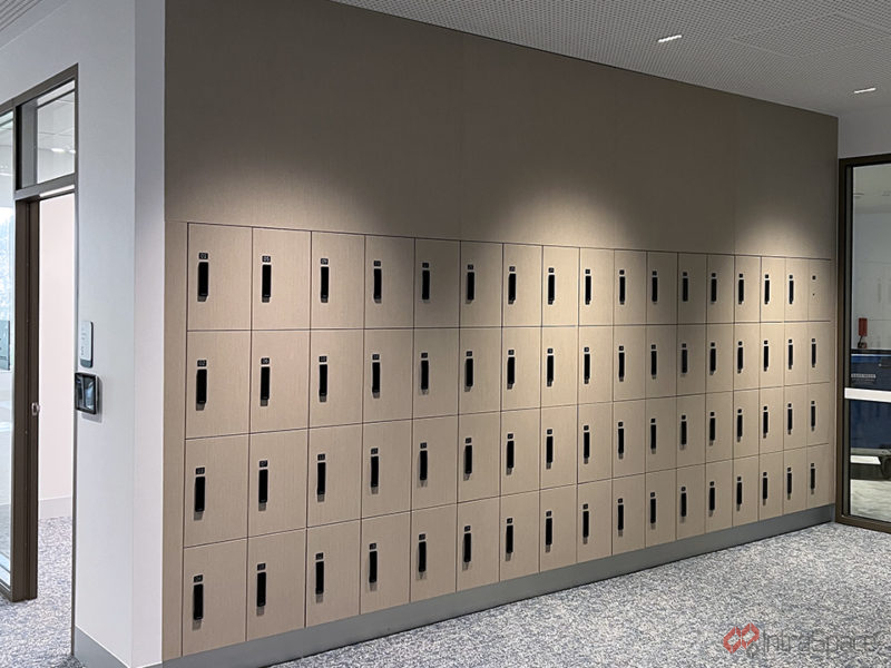 Laminate lockers installed by IntraSpace at The Victorian Heart Hospital.