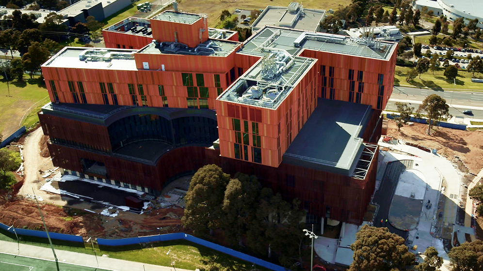 Aerial photo of Victorian Heart Hospital.