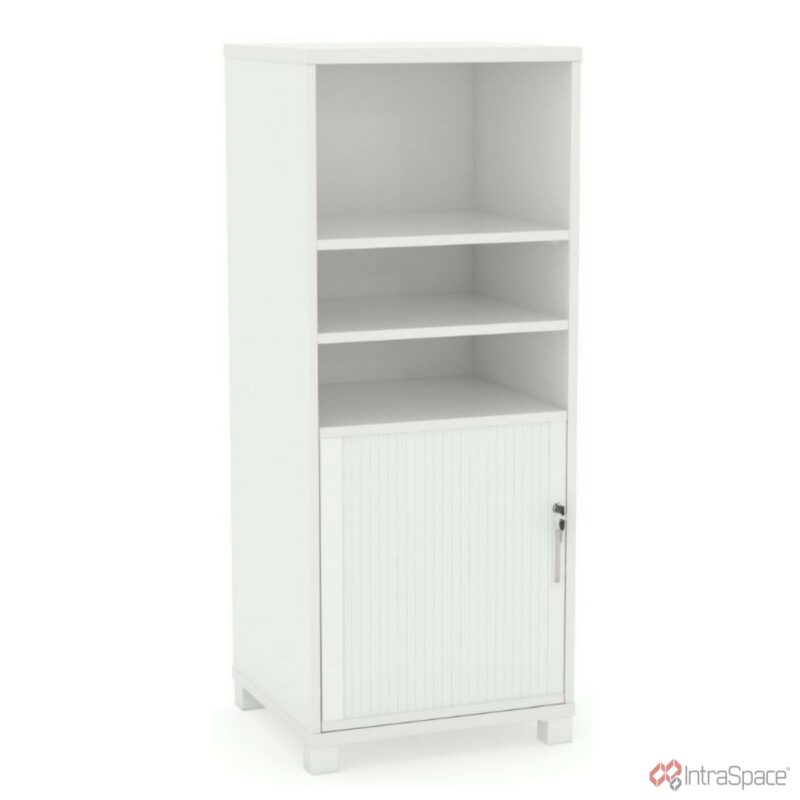 Laminate Personal Tower Storage - Tower Bookcase with Tambour