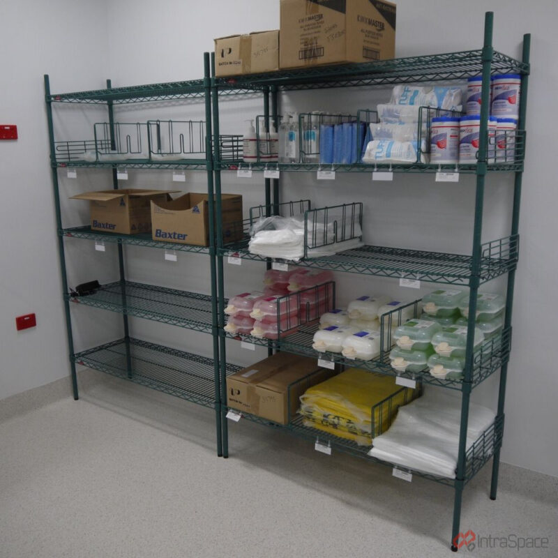 IntraMed Green Epoxy Shelving