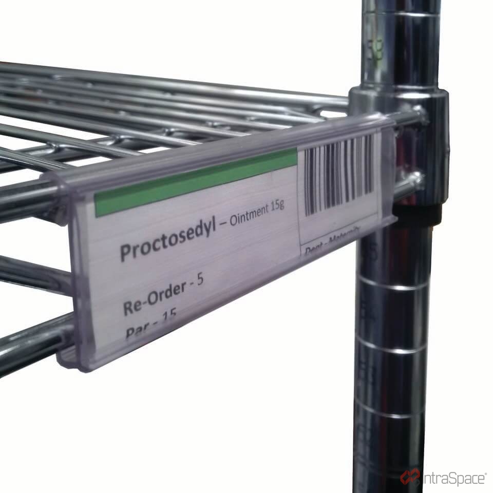Labels for Wire Shelving – Clear