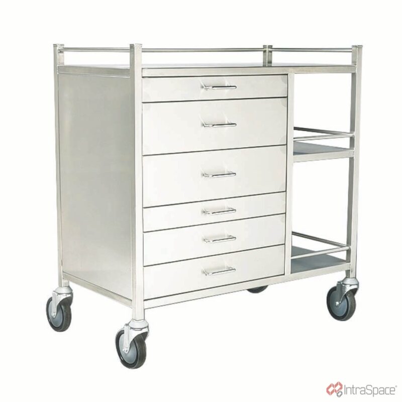 Anaesthetic Trolley 6 Full Width Drawer
