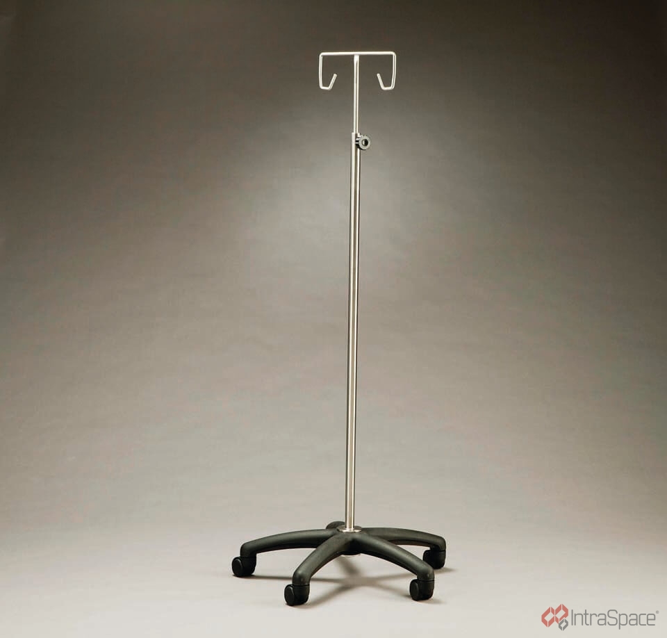 IV Stand Mobile with Nylon Base – 2 Hook