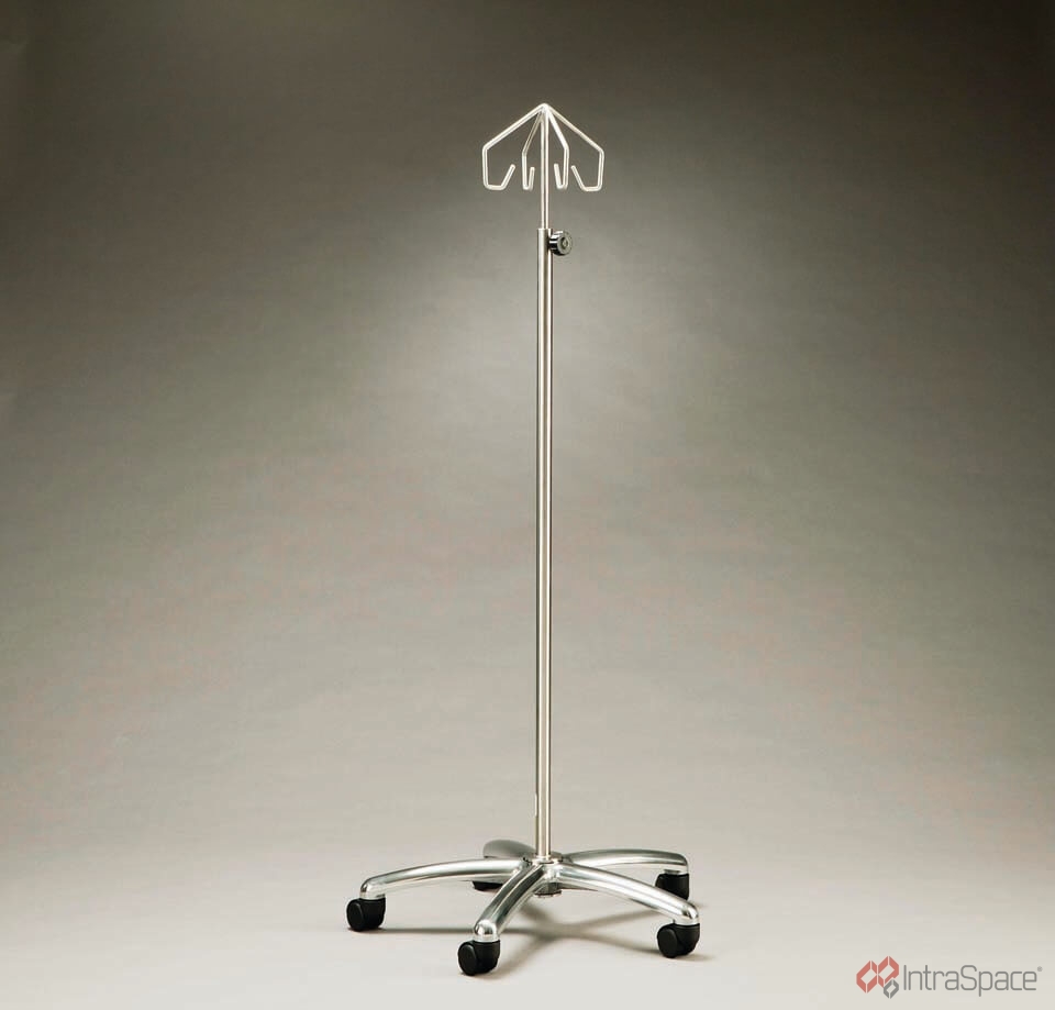 IV Stand Mobile with Alloy Base – 4 Hook