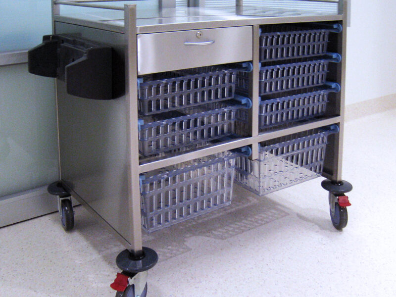 Two Section Stainless Steel Trolley - Image 2