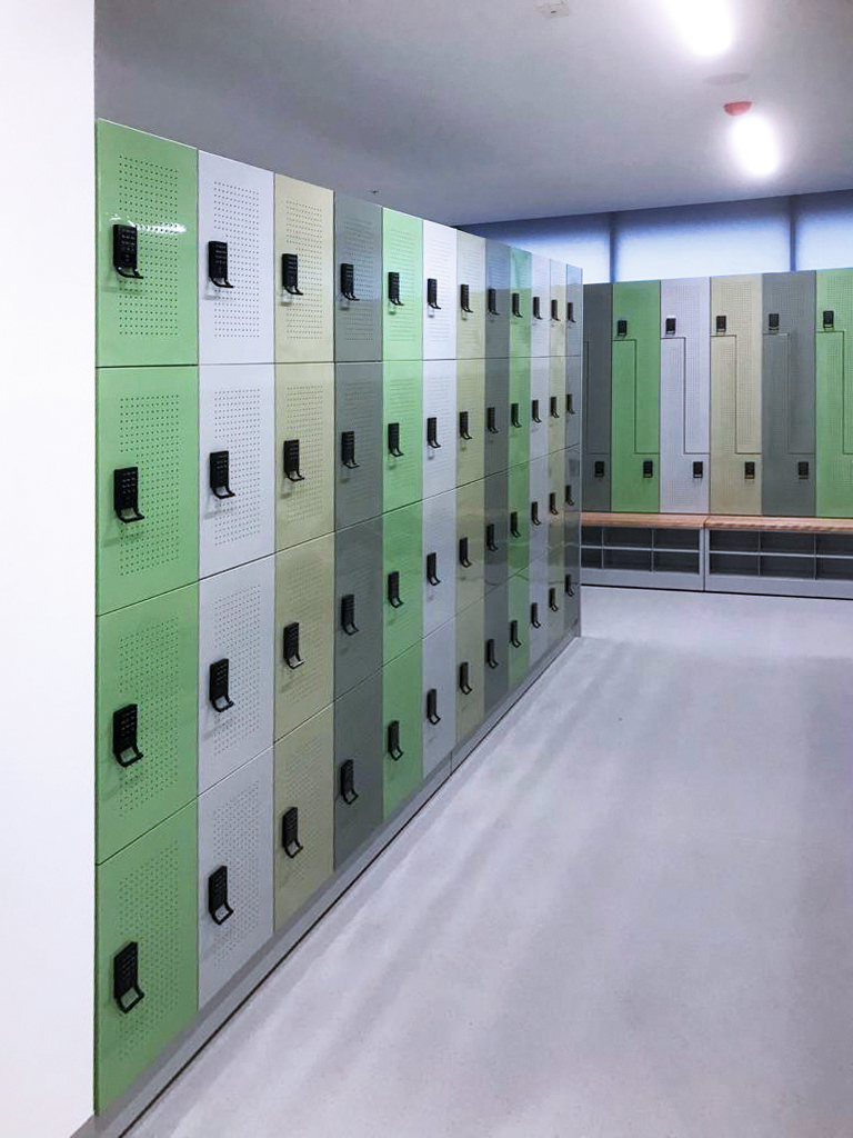 Custom Metal Lockers supplied by IntraSpace for Epworth Hospital Eastern Flats Redevelopment.